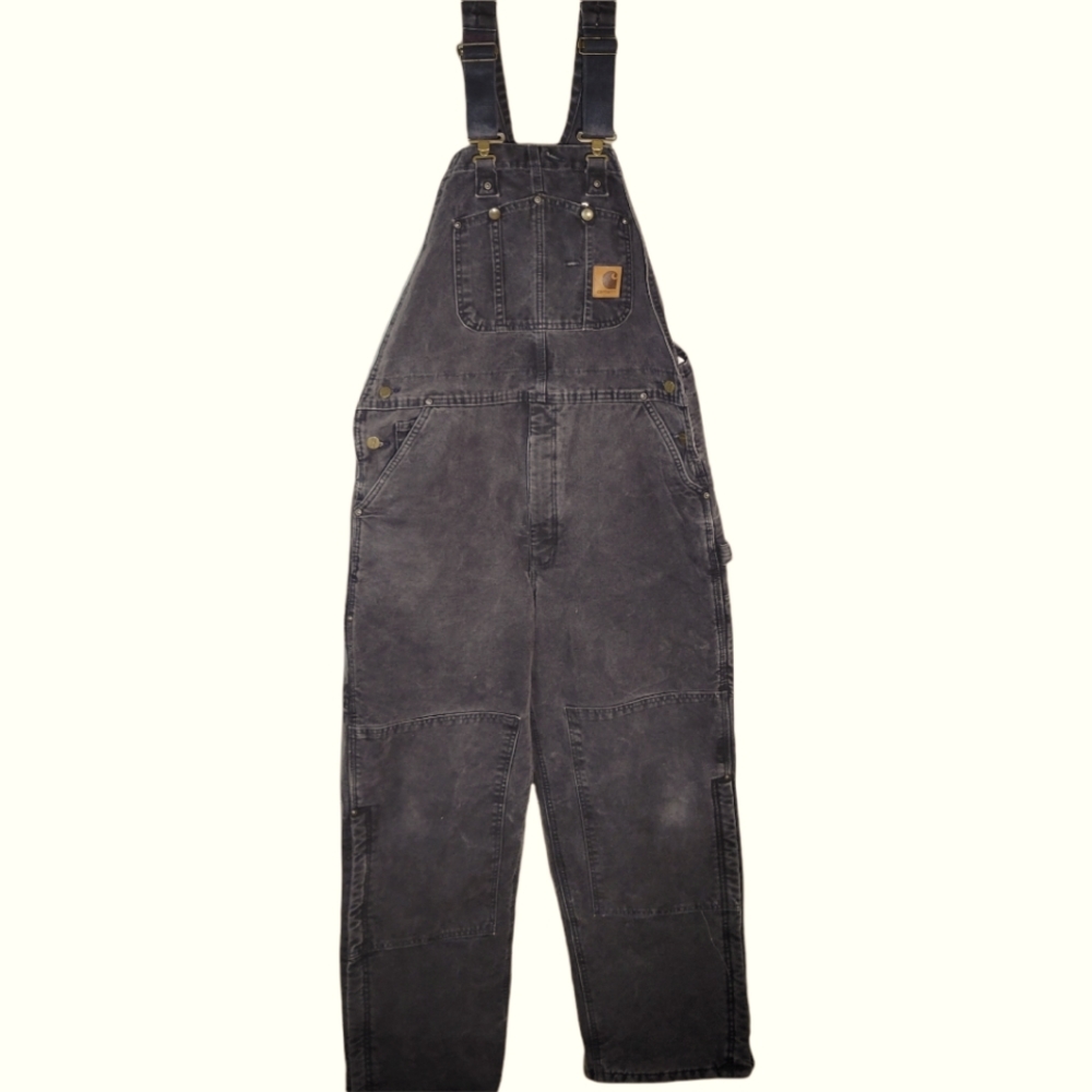 Carhartt black cargo overalls Size 38x32